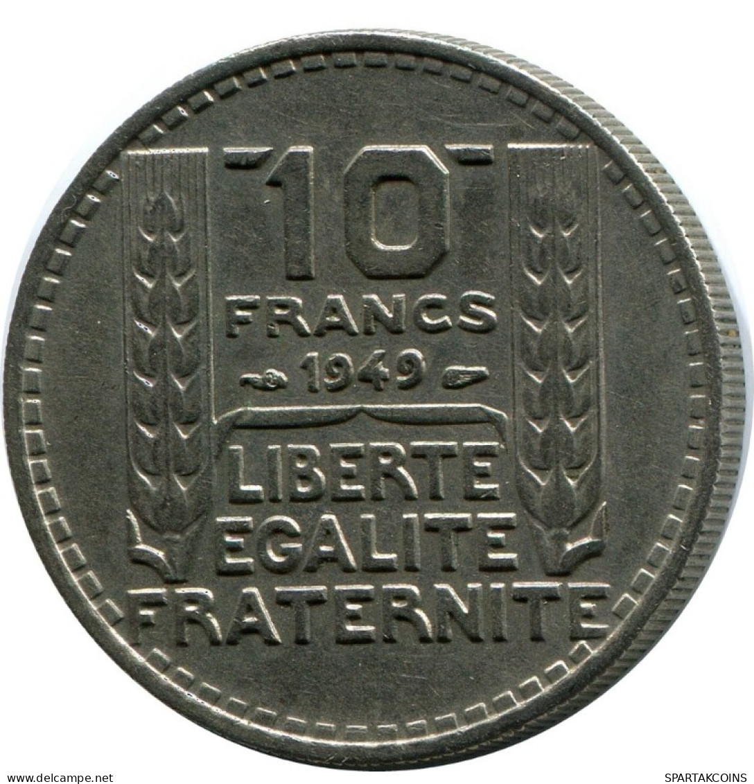 10 FRANCS 1949 FRANCIA FRANCE Moneda #AH644.3.E.A - 10 Francs