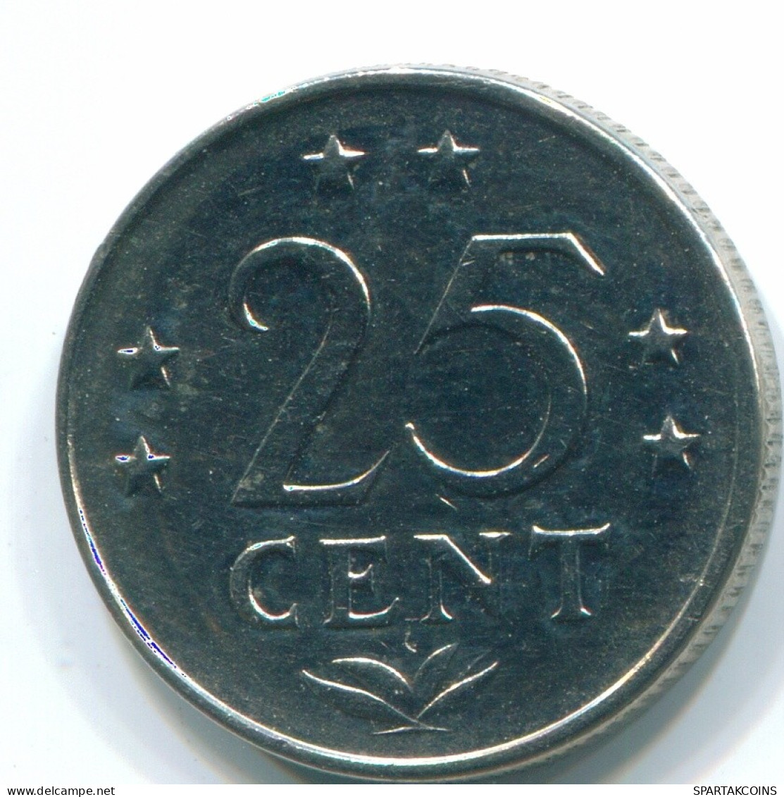 25 CENTS 1971 NIEDERLÄNDISCHE ANTILLEN Nickel Koloniale Münze #S11581.D.A - Antille Olandesi