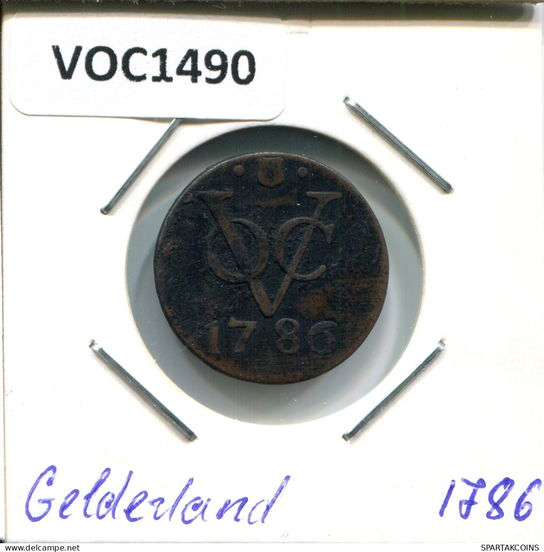 1786 UTRECHT VOC DUIT NEERLANDÉS NETHERLANDS INDIES #VOC1490.11.E.A - Indes Neerlandesas