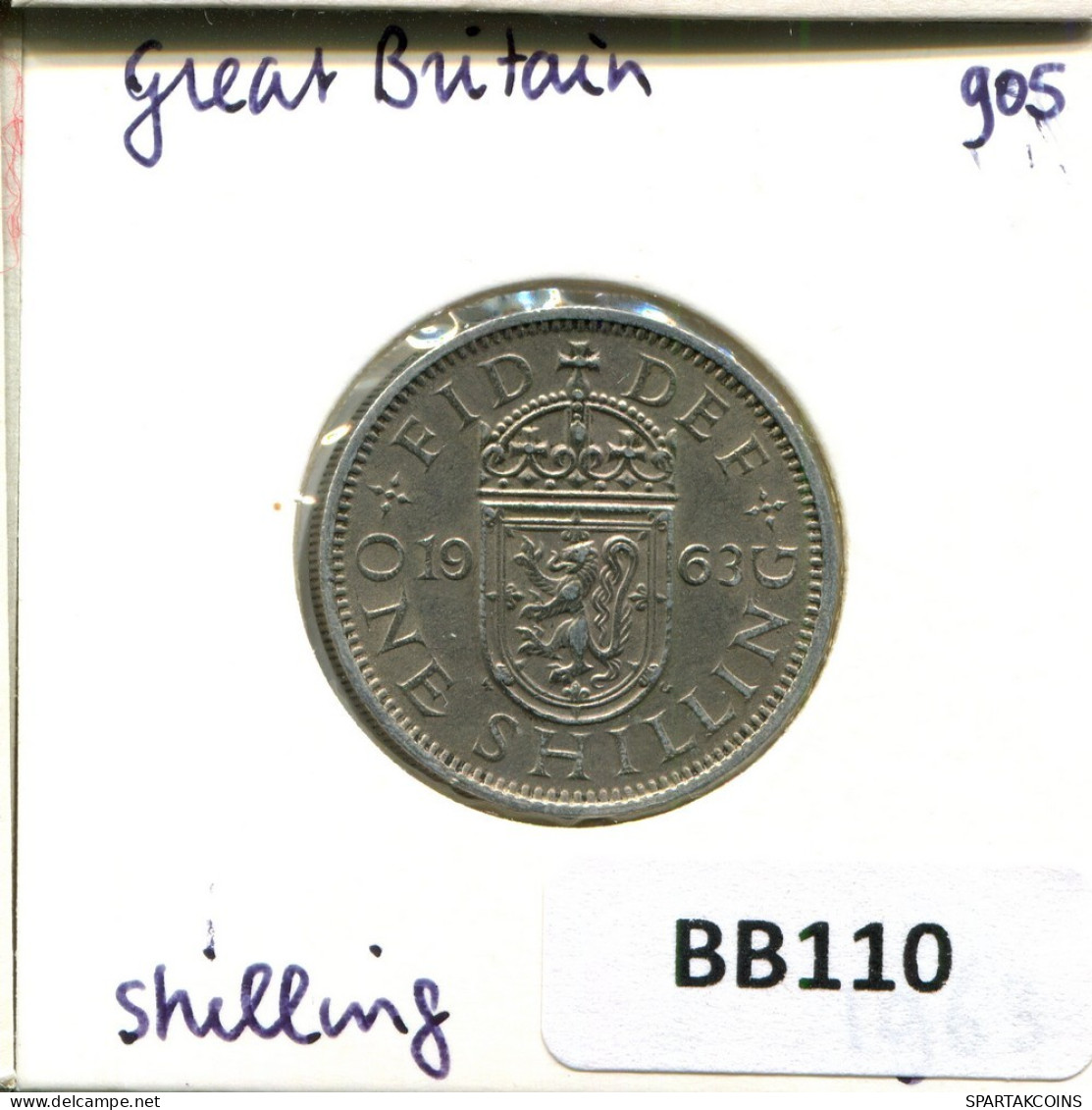 SHILLING 1963 UK GRANDE-BRETAGNE GREAT BRITAIN Pièce #BB110.F.A - I. 1 Shilling