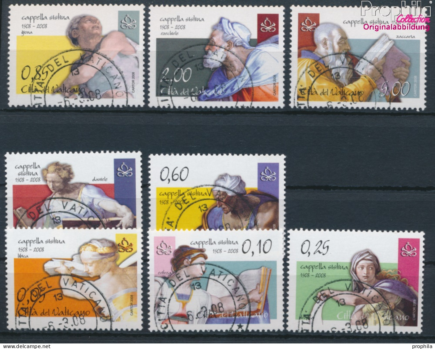 Vatikanstadt 1603-1610 (kompl.Ausg.) Gestempelt 2008 Michelangelo-Fresken (10348237 - Used Stamps