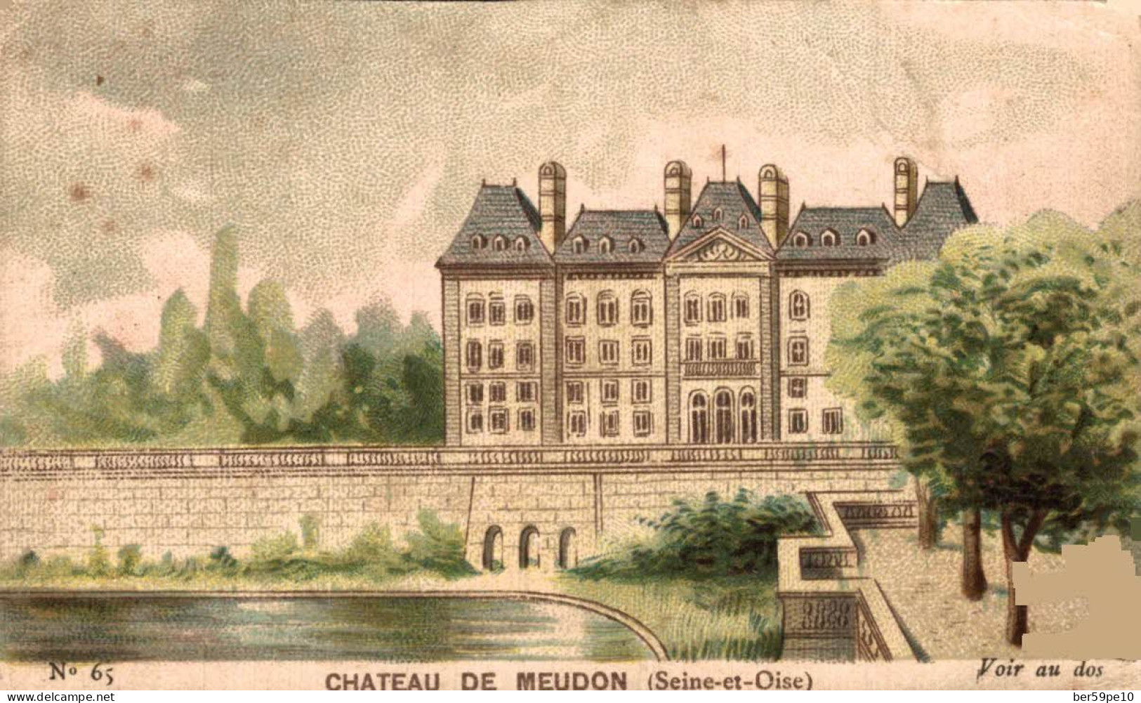 CHROMO CHOCOLAT GUERIN-BOUTRON CHATEAU DE MEUDON (SEINE ET OISE) - Guérin-Boutron