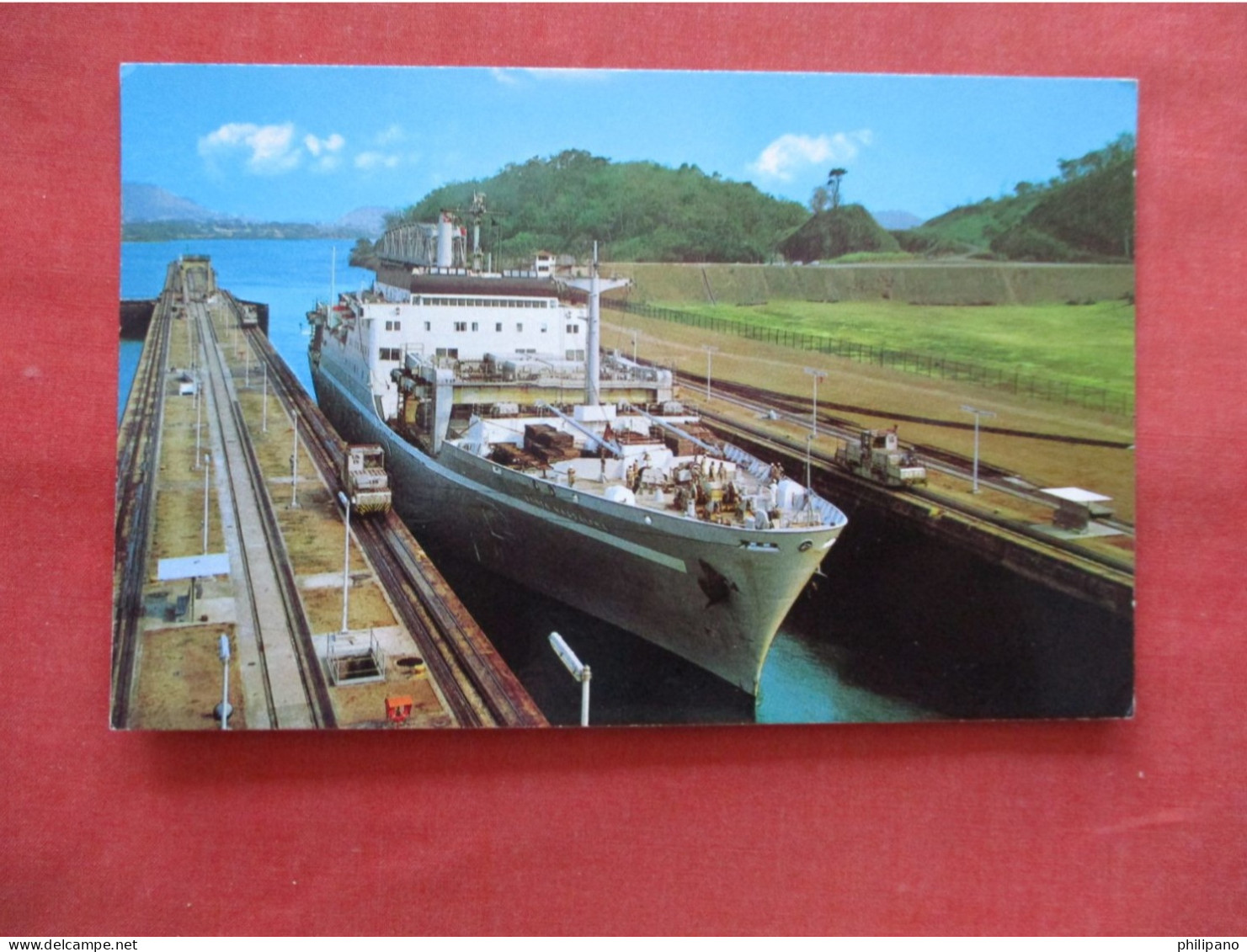 New Grace Line  Passing Throug Miraflores Locks  Canal  Panama Ref 6387 - Panama
