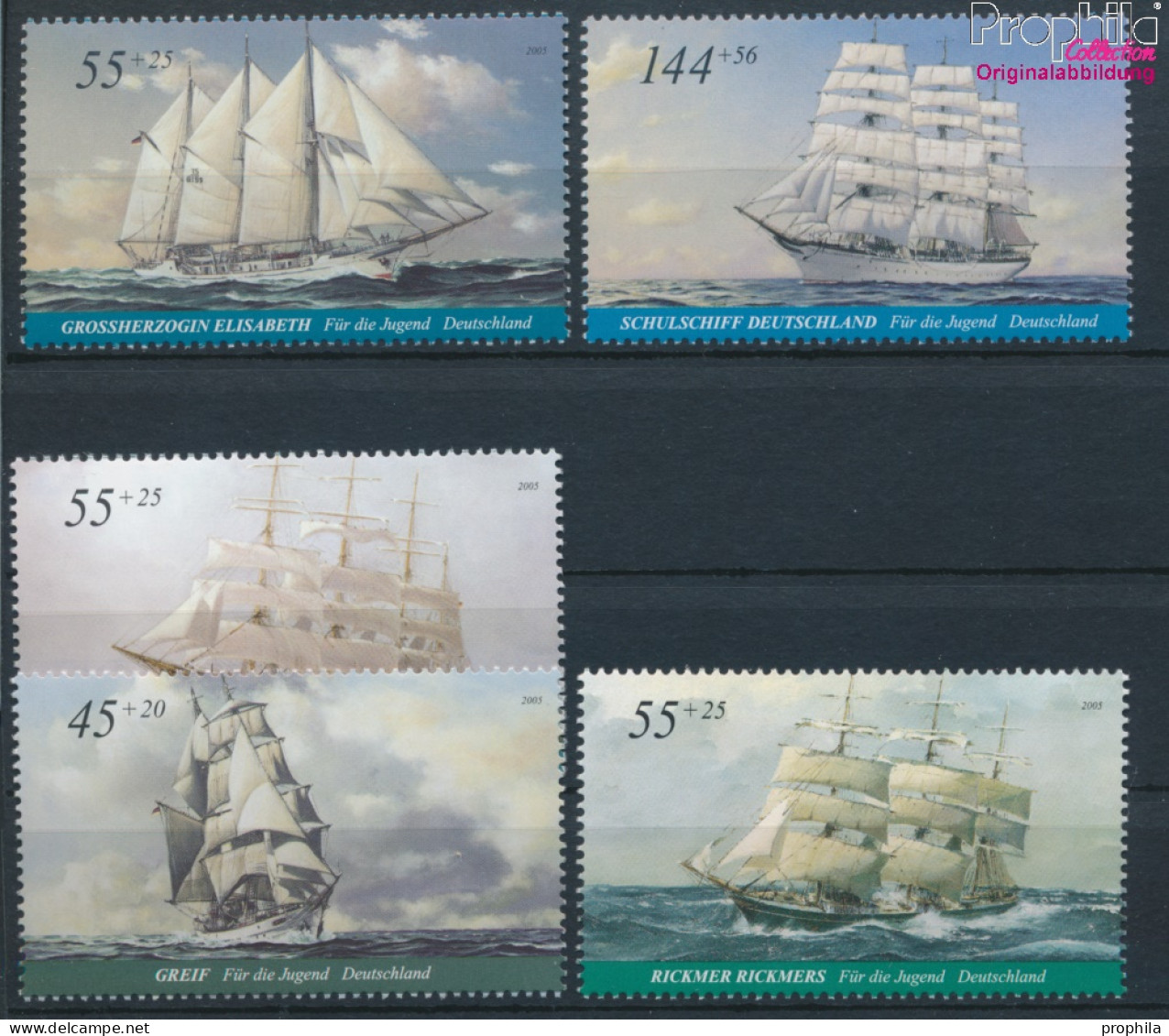 BRD 2464-2468 (kompl.Ausg.) Postfrisch 2005 Segelschiffe (10368873 - Unused Stamps