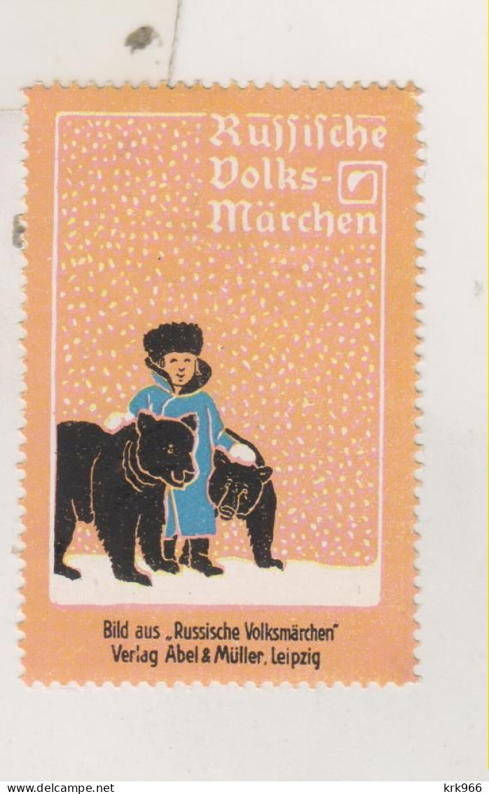 GERMANY Vintage Poster Stamp Hinged LEIPZIG Russische Volksmarchen - Erinnophilie