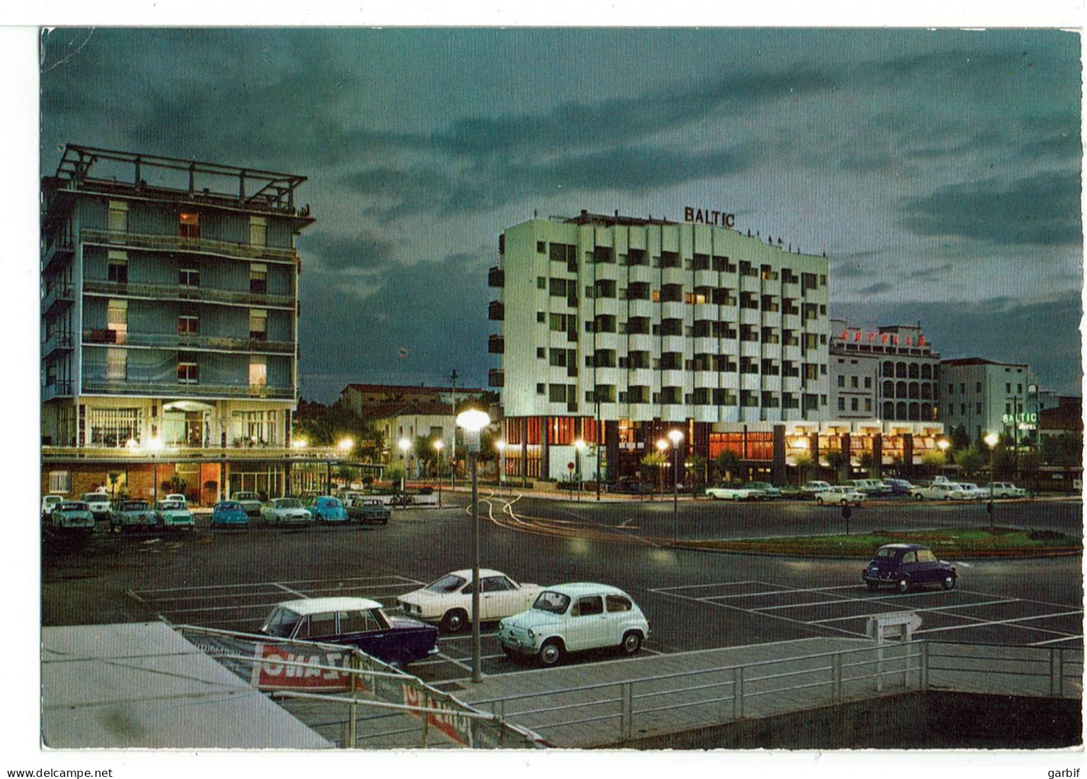 Riccione - Piazzale S. Martino - Notturno - Fg Vg - Rimini