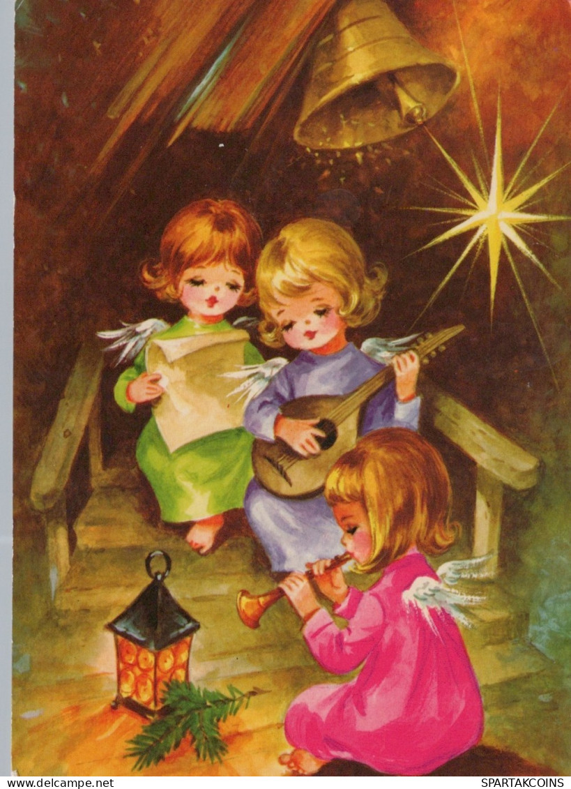 ANGEL CHRISTMAS Holidays Vintage Postcard CPSM #PAG973.A - Angeli