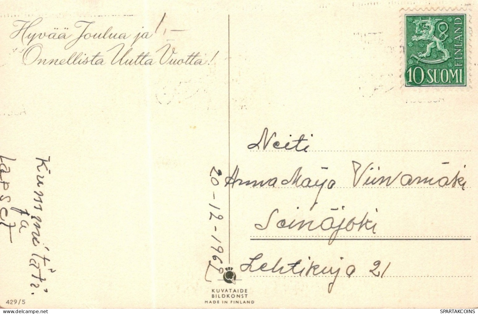 ÁNGEL NAVIDAD Vintage Tarjeta Postal CPSMPF #PAG785.A - Angeli