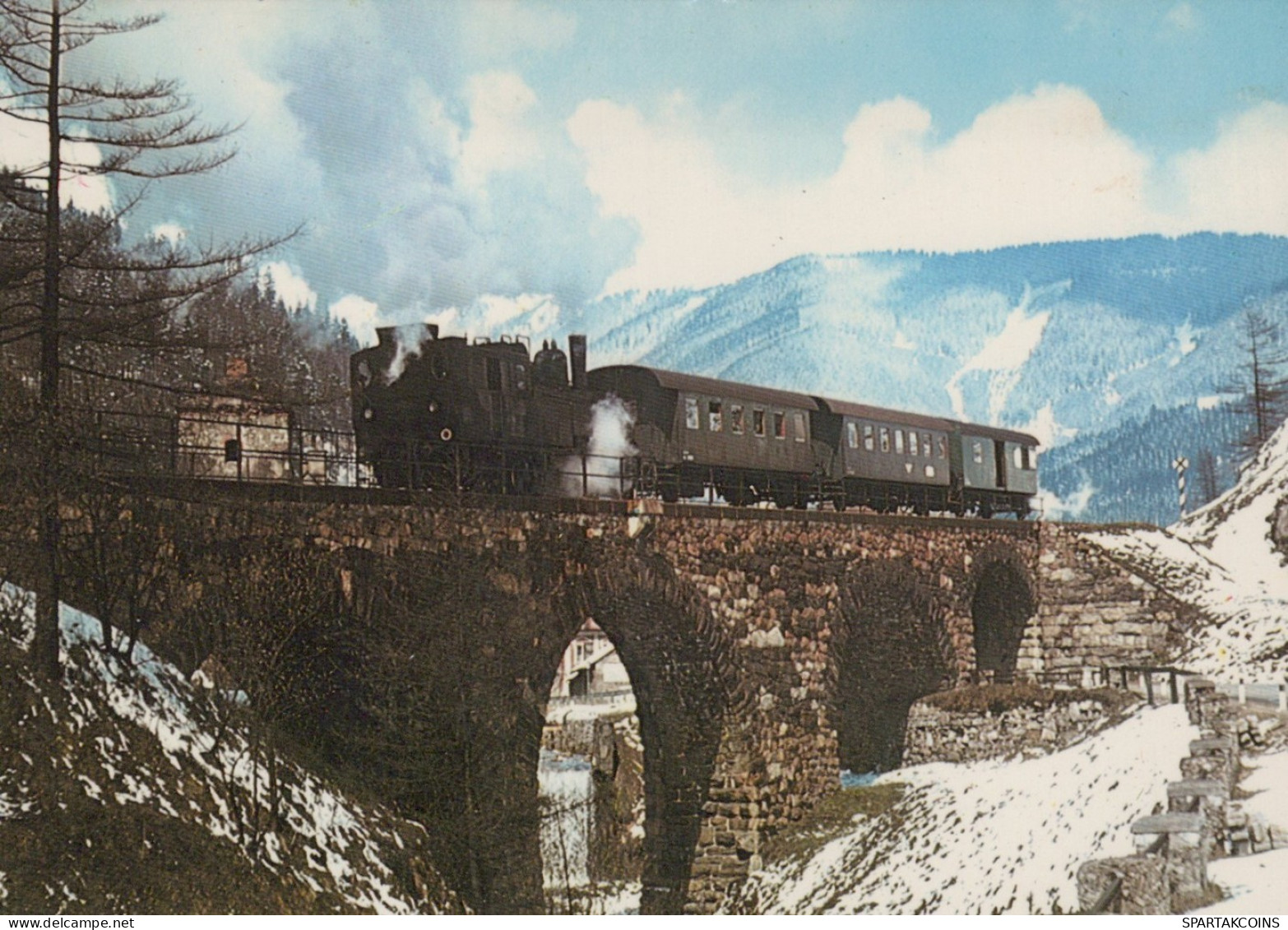 TRENO TRASPORTO FERROVIARIO Vintage Cartolina CPSM #PAA892.A - Trains