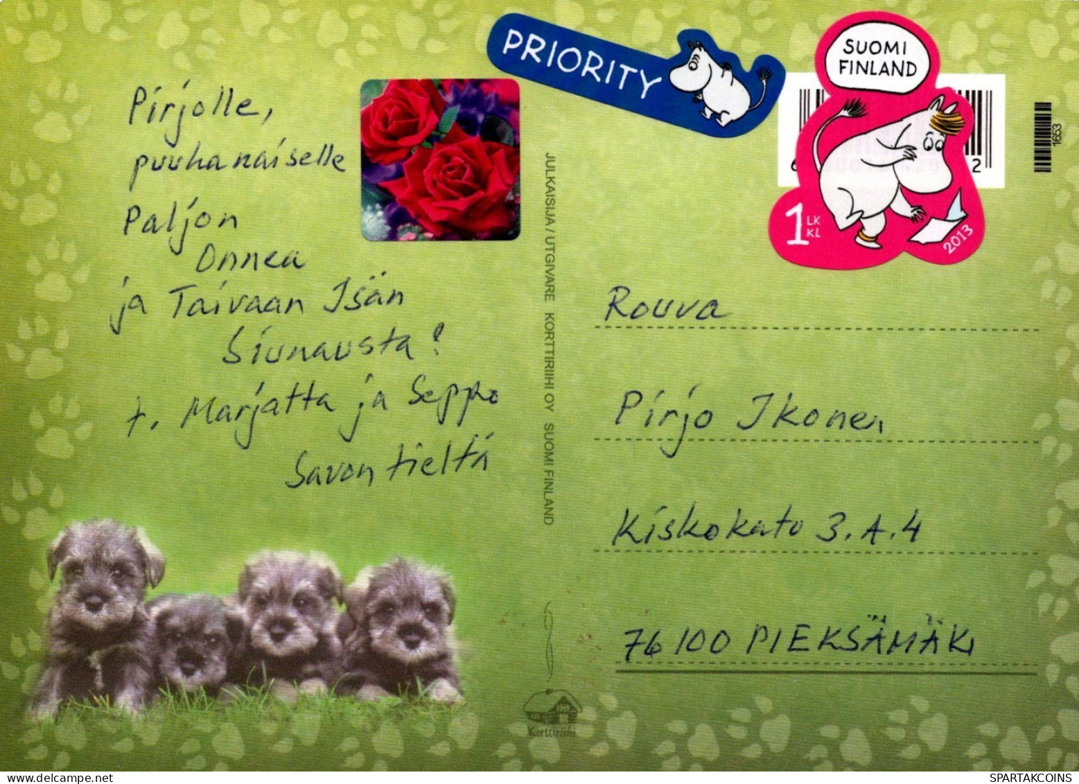 PERRO Animales Vintage Tarjeta Postal CPSM #PAN498.A - Chiens