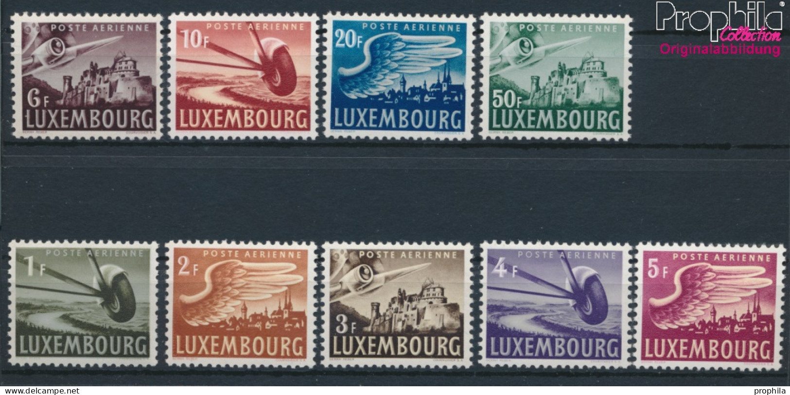 Luxemburg 403-411 (kompl.Ausg.) Postfrisch 1946 Flugpostmarken (10377582 - Nuovi