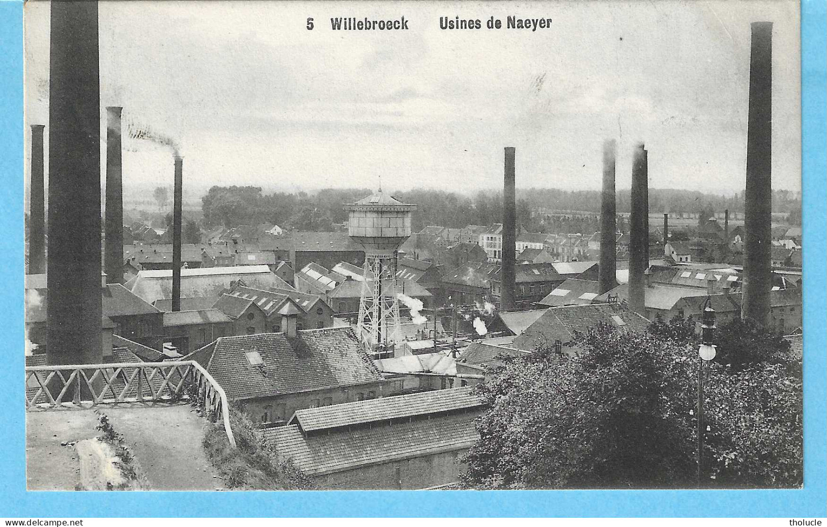 Willebroek-Willebroeck (Antwerpen)-1908-Site Des Usines De Naeyer-Pâte à Papier-cheminée-château D'eau-Imp.J.Emmers - Willebrök