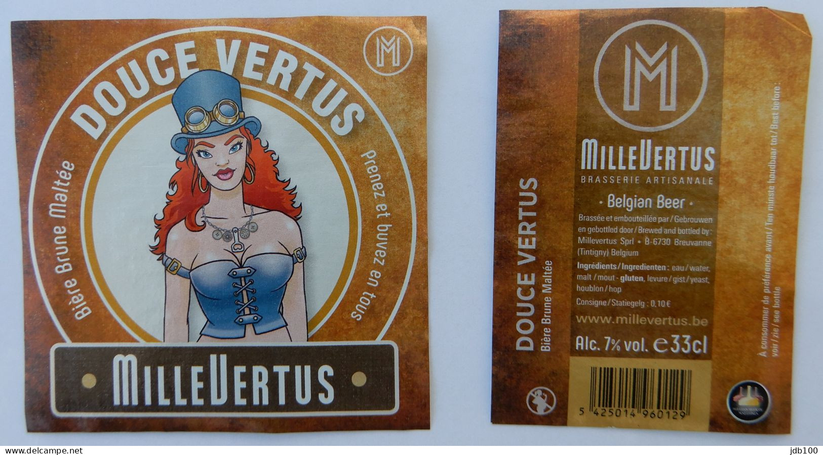 Bier Etiket (5n3), étiquette De Bière, Beer Label, Douce Vertus Brouwerij Millevertus - Bière