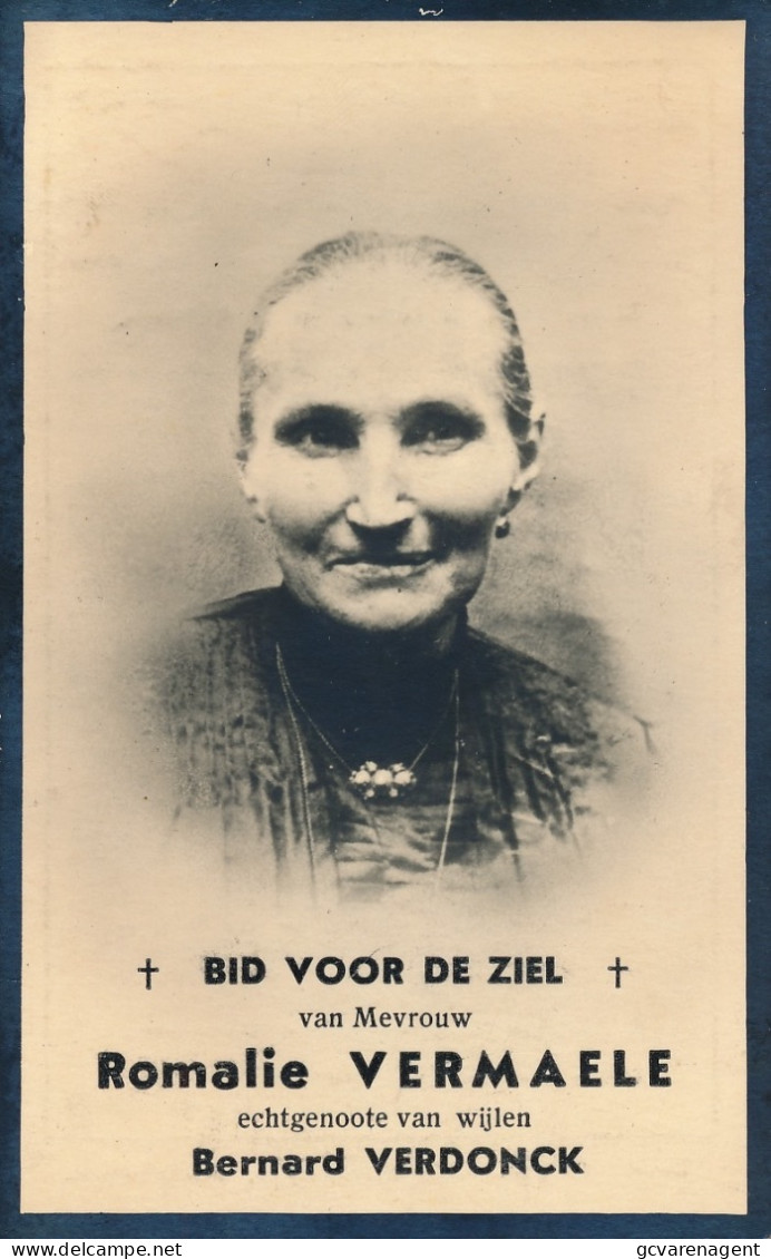 ROMALIE VERMAELE    ST MARIE LAETHEM  1871      OCQUERRE ( FR) 1939    ZIE AFBEELDING - Todesanzeige