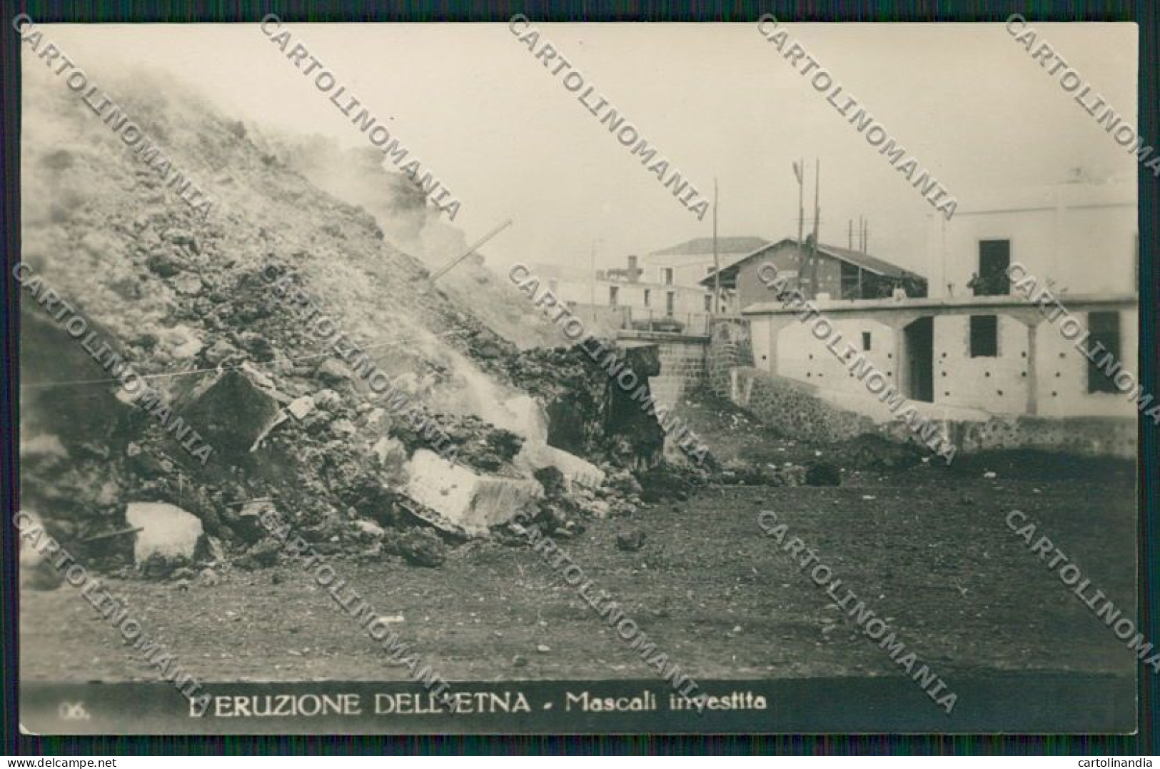 Catania Etna Eruzione Mascali Foto Cartolina QQ0289 - Catania