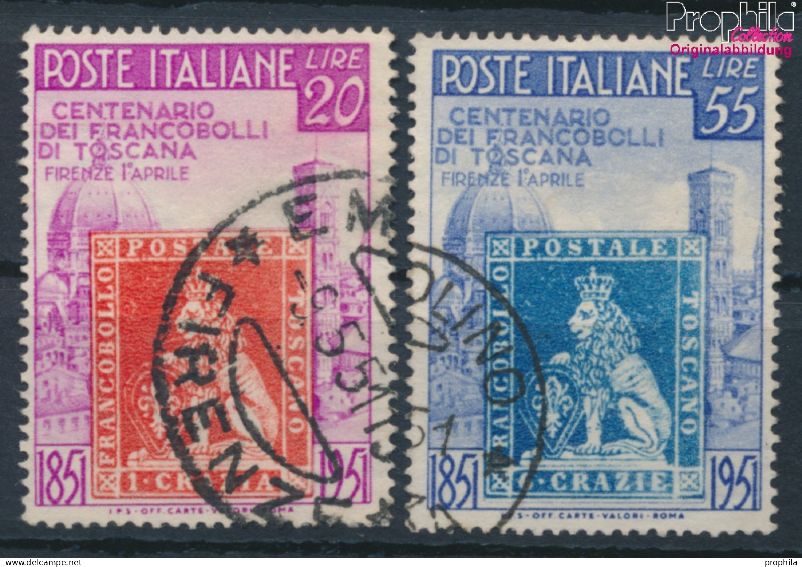 Italien 826-827 (kompl.Ausg.) Gestempelt 1951 Toskana (10368616 - 1946-60: Oblitérés