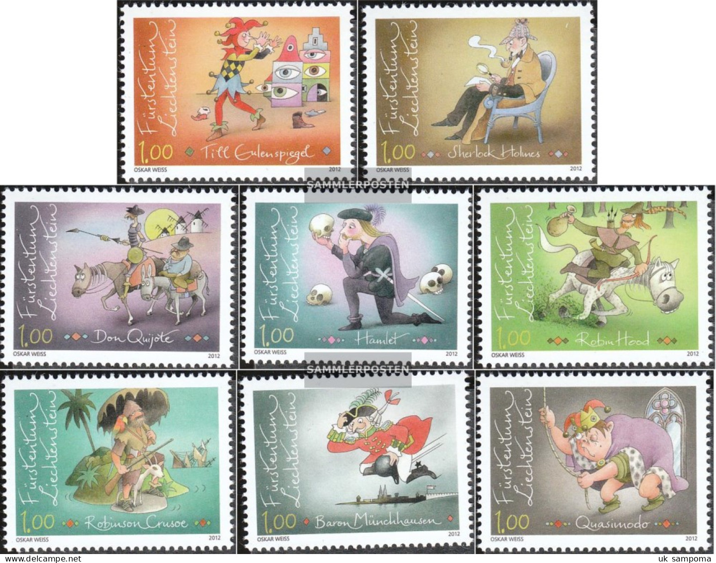 Liechtenstein 1643-1650 (complete Issue) Unmounted Mint / Never Hinged 2012 Literature - Unused Stamps