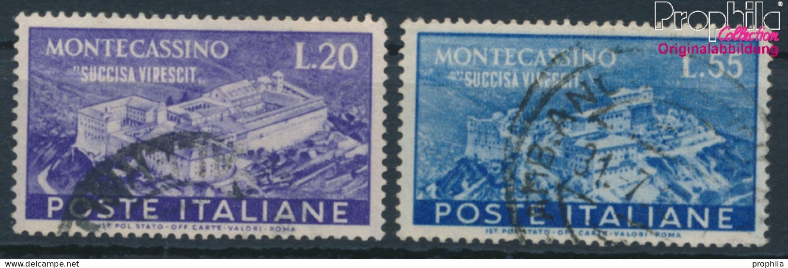 Italien 837-838 (kompl.Ausg.) Gestempelt 1951 Monte Cassino (10368618 - 1946-60: Oblitérés