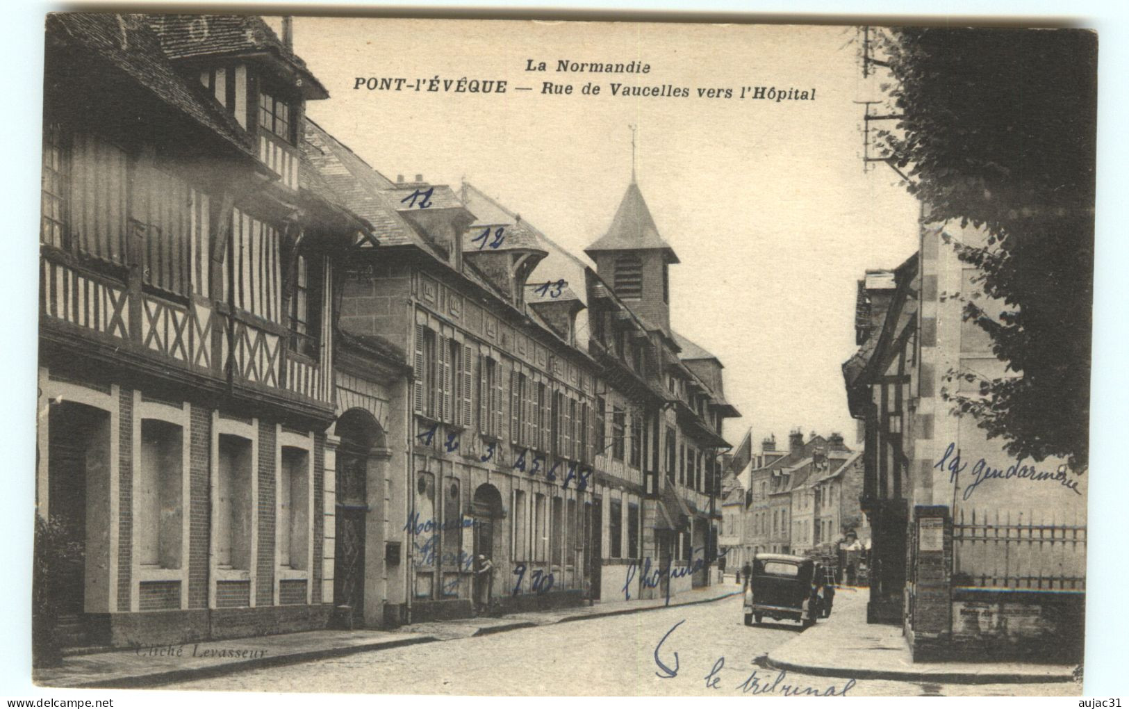 Dép 14 - Pont L'Eveque - Rue De Vaucelles Vers L'Hôpital - état - Pont-l'Evèque