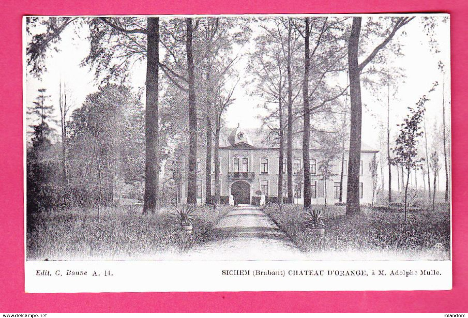 Scherpenheuvel Montaigu-Zichem Château D'Orange à M. Adolphe Mulle éd. C. Baune A14 Imp. L. Van Der Aa CPA Non Circ. - Scherpenheuvel-Zichem