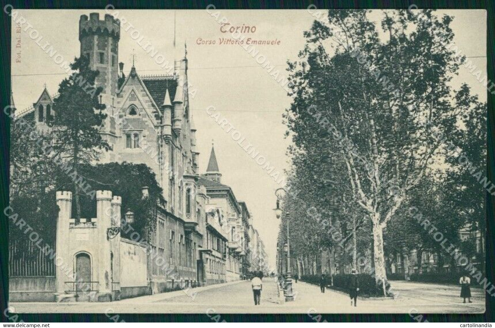 Torino Città Corso Vittorio Emanuele II Cartolina MZ8658 - Andere & Zonder Classificatie