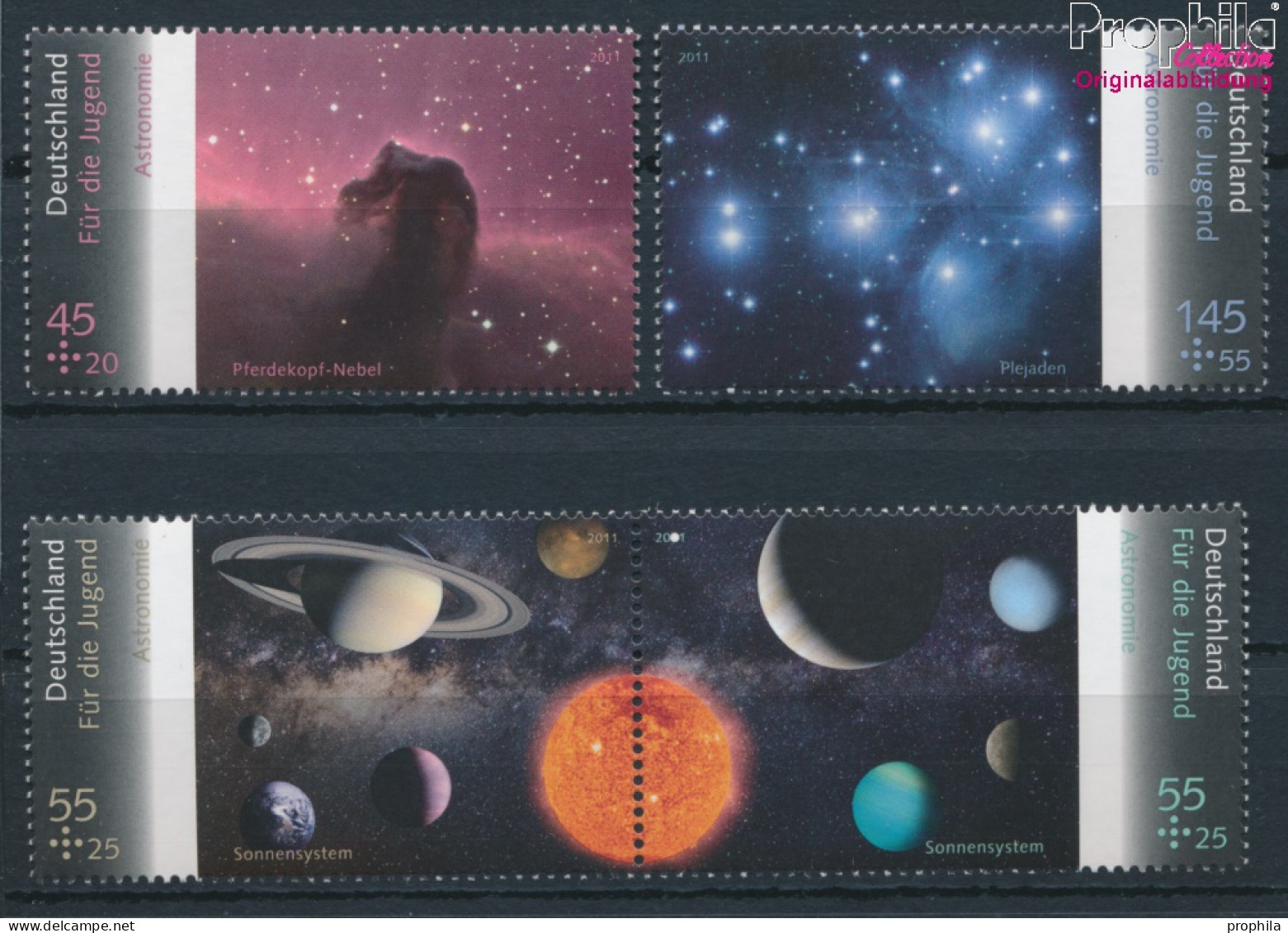 BRD 2883-2886 (kompl.Ausg.) Zusammendrucksatz Mit 2884-2885Paar Postfrisch 2011 Astronomie (10368878 - Unused Stamps