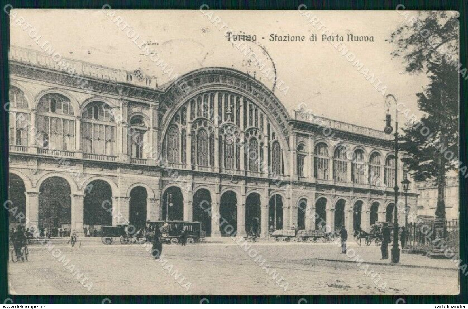 Torino Città Facciata Stazione Porta Nuova ABRASA Cartolina MZ8495 - Andere & Zonder Classificatie