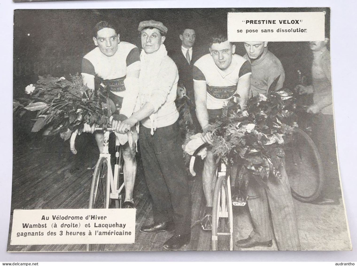 Carte Publicitaire - Cyclisme Vélodrome D'Hiver Swahlen Wambst Lacquehay - Laboratoires Prestie-Velox - Cyclisme