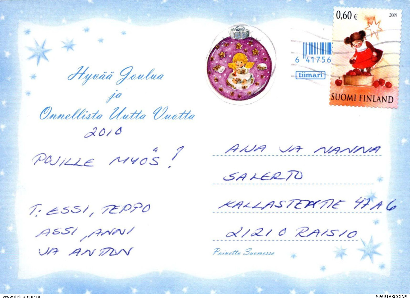 ÁNGEL Navidad Vintage Tarjeta Postal CPSM #PBP473.A - Angeli