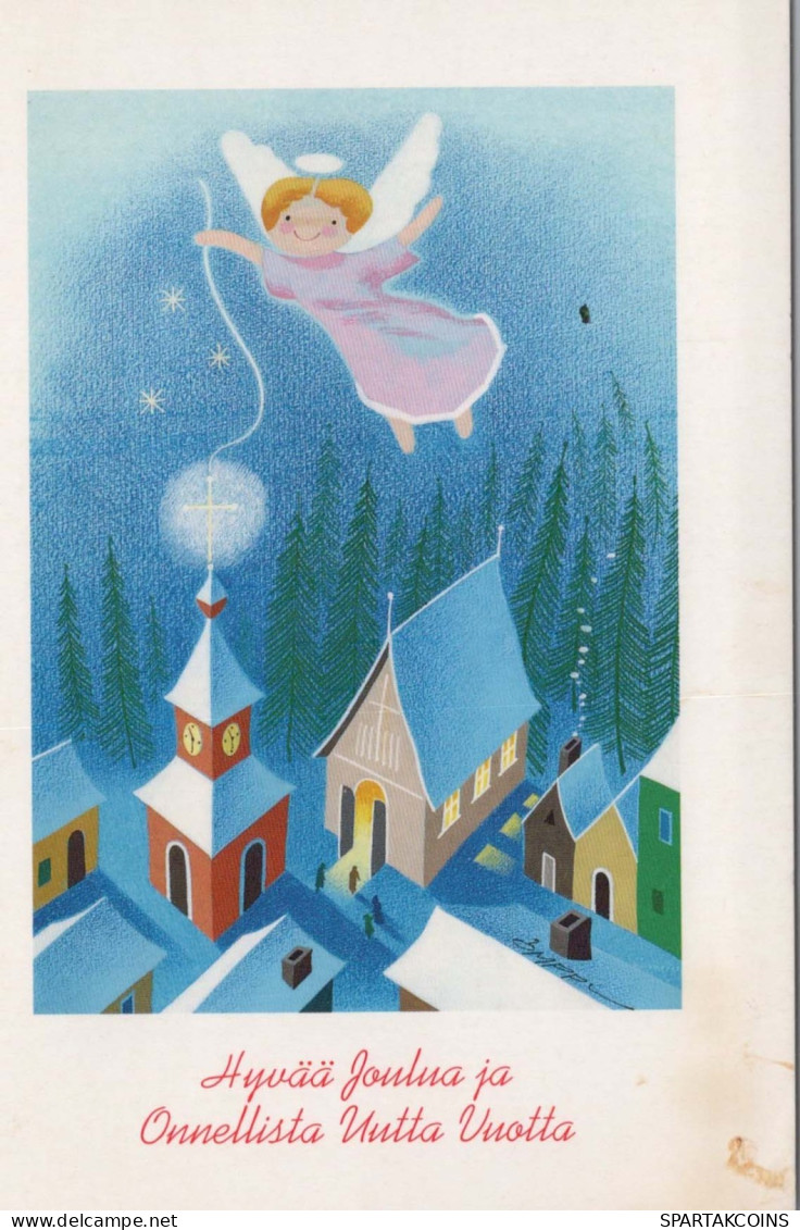 ANGELO Natale Vintage Cartolina CPSM #PBP469.A - Angeli