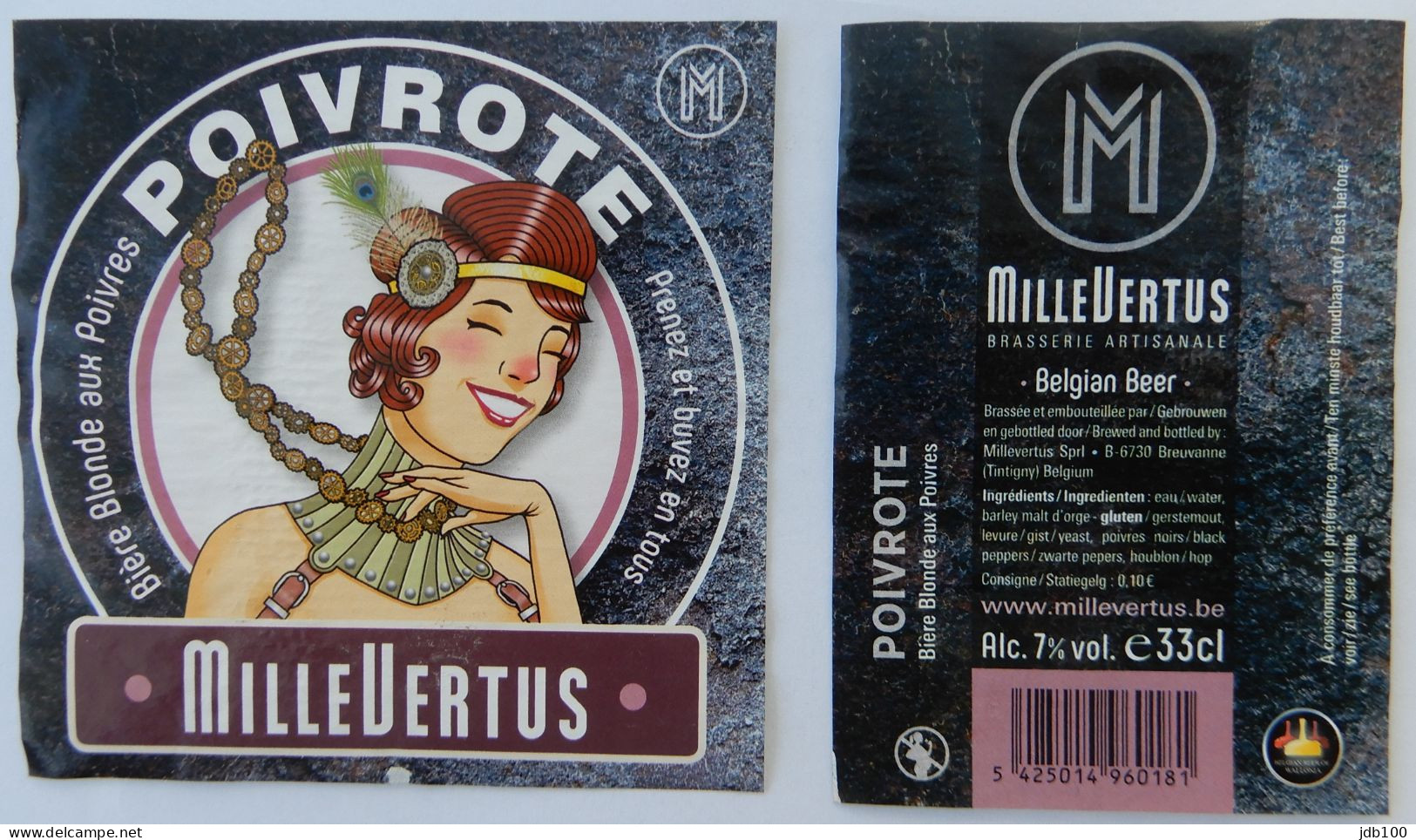 Bier Etiket (5o2), étiquette De Bière, Beer Label, Poivrote Brouwerij Millevertus - Bière