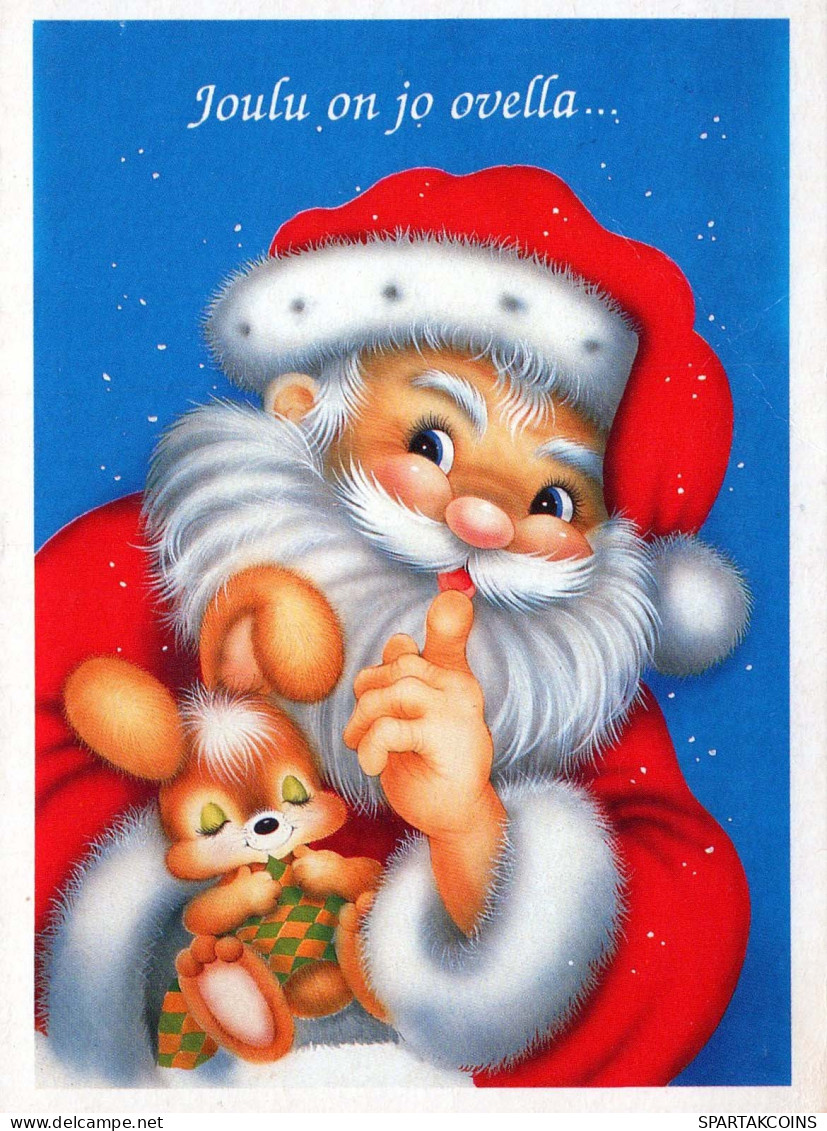 PÈRE NOËL Bonne Année Noël Vintage Carte Postale CPSM #PBO079.A - Santa Claus