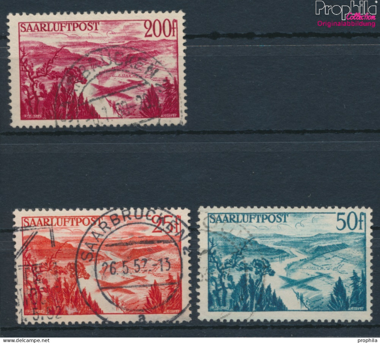 Saarland 252-254 (kompl.Ausg.) Gestempelt 1948 Flugpostausgabe (10377622 - Gebraucht