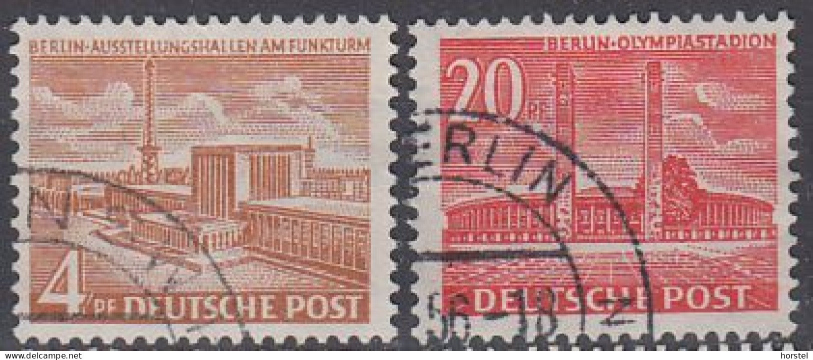 Deutschland Mi 112-13 Berliner Bauten - Funkturm & Olympiastadion - Used Stamps