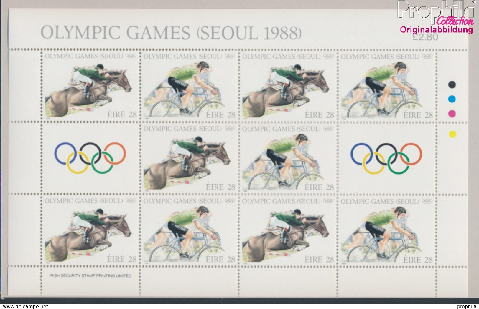 Irland 645-646 Kleinbogen (kompl.Ausg.) Postfrisch 1988 Olympische Sommerspiele (10368225 - Nuovi