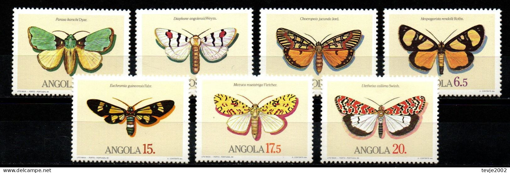 Angola 1984 - Mi.Nr. 691 - 697 - Postfrisch MNH - Tiere Animals Schmetterlinge Butterflies - Schmetterlinge