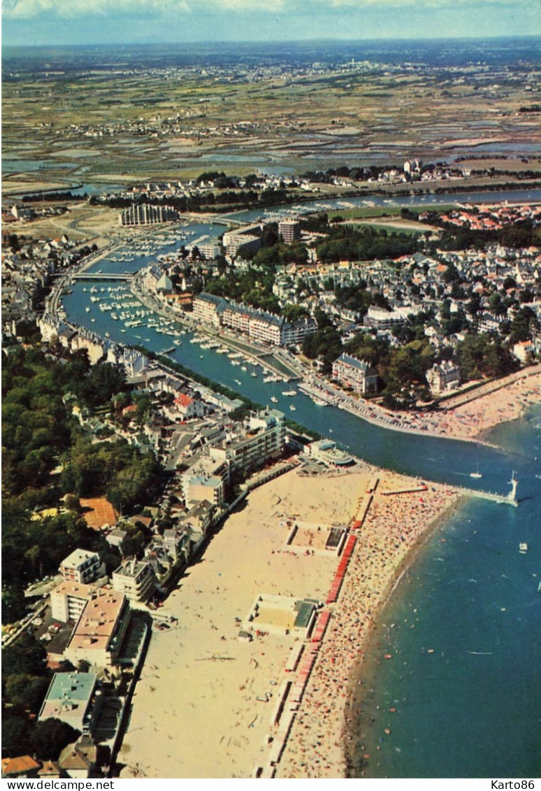 La Baule * Vue Aérienne Sur La Plage Du Pouliguen Et Le Port - La Baule-Escoublac