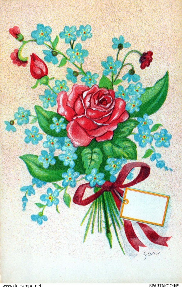 FIORI Vintage Cartolina CPSMPF #PKG006.A - Fleurs