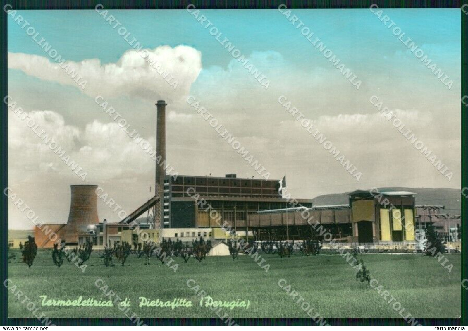 Perugia Piegaro Pietrafitta Centrale Termoelettrica Foto FG Cartolina ZK4680 - Perugia