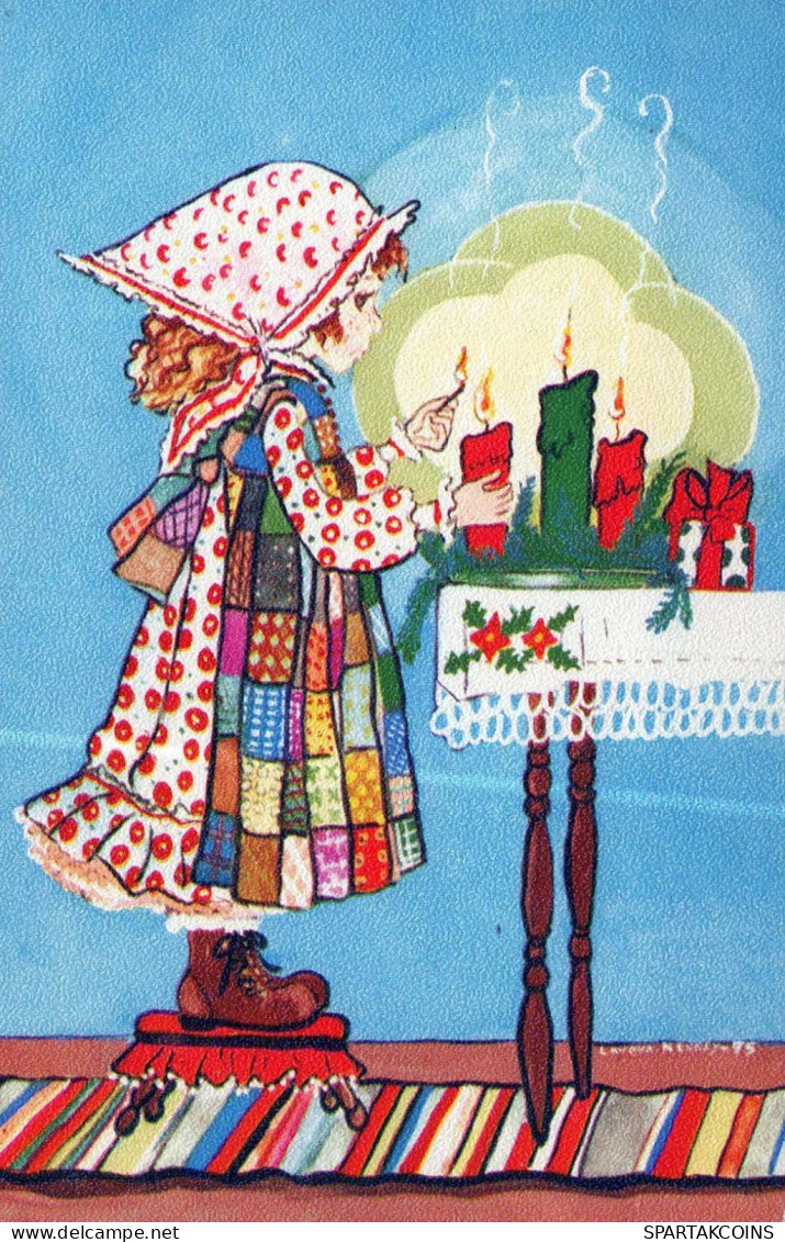 Buon Anno Natale BAMBINO Vintage Cartolina CPSMPF #PKD597.A - Nouvel An