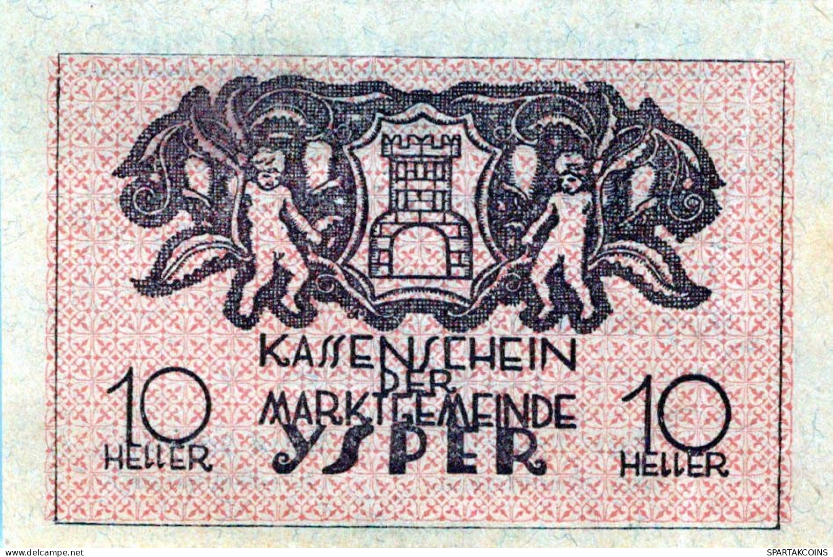 10 HELLER 1921 Stadt YSPER Niedrigeren Österreich Notgeld Banknote #PE053 - Lokale Ausgaben