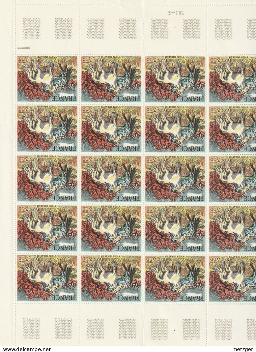 Feuille Complète De 25 Timbres Du N° 2026 Chevaux De Camargue ,Yves Brayer - Full Sheets