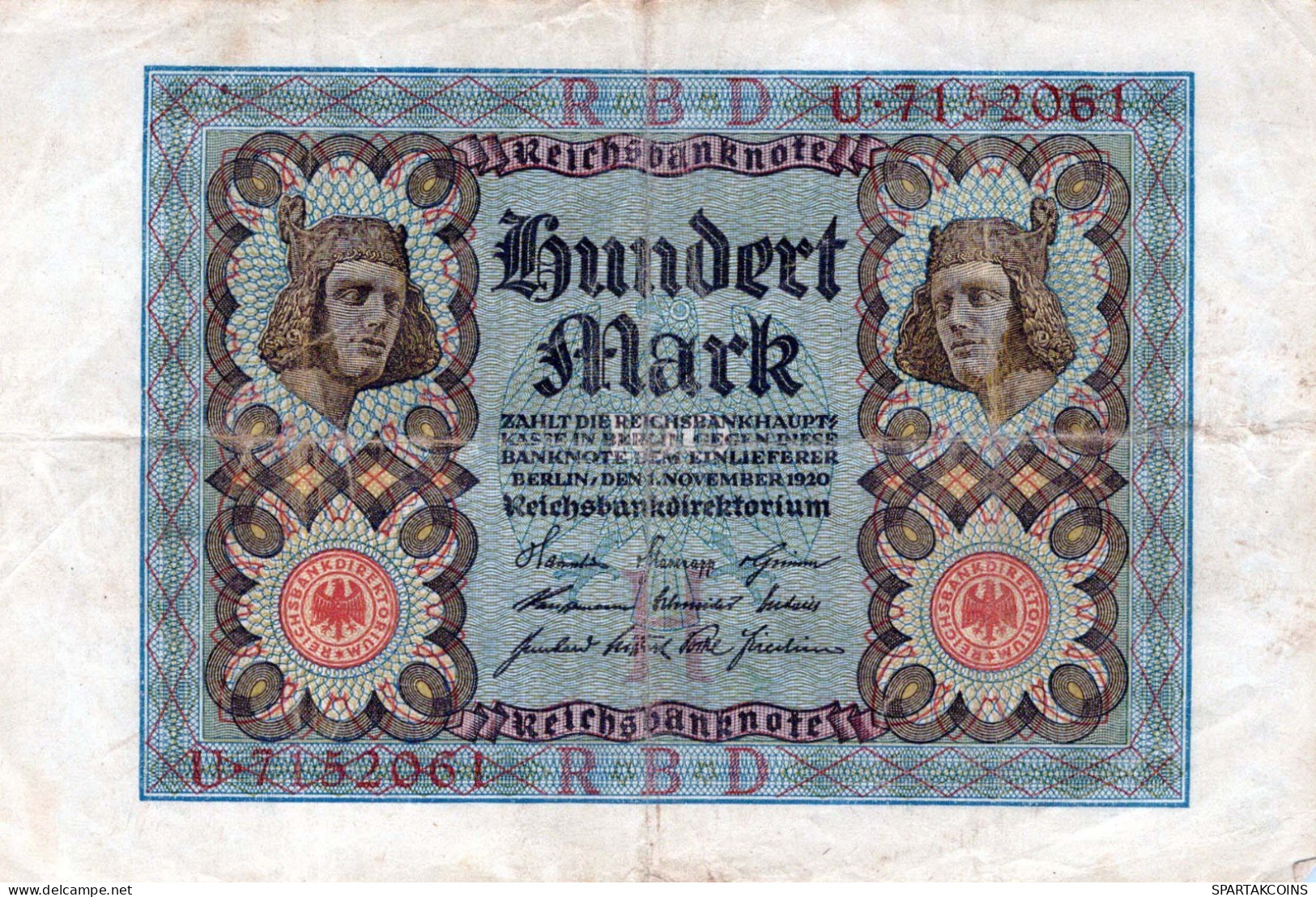 100 MARK 1920 Stadt BERLIN DEUTSCHLAND Papiergeld Banknote #PL114 - Lokale Ausgaben