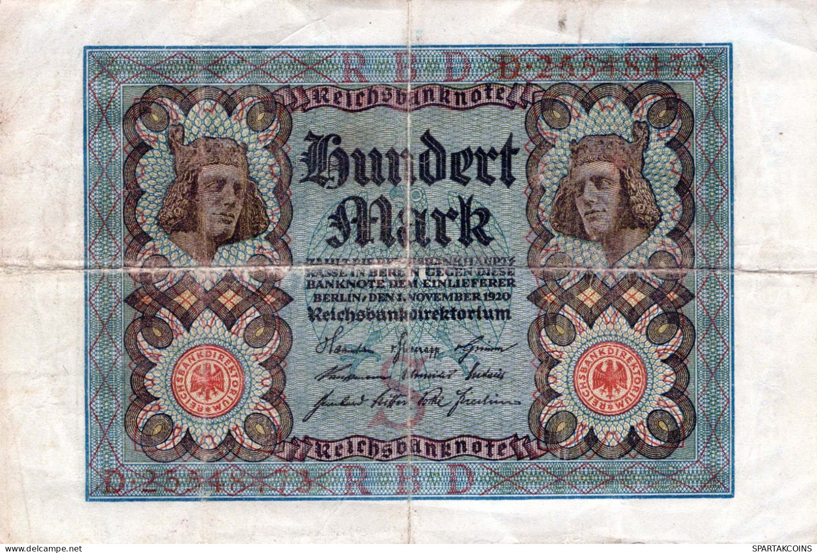 100 MARK 1920 Stadt BERLIN DEUTSCHLAND Papiergeld Banknote #PL110 - Lokale Ausgaben