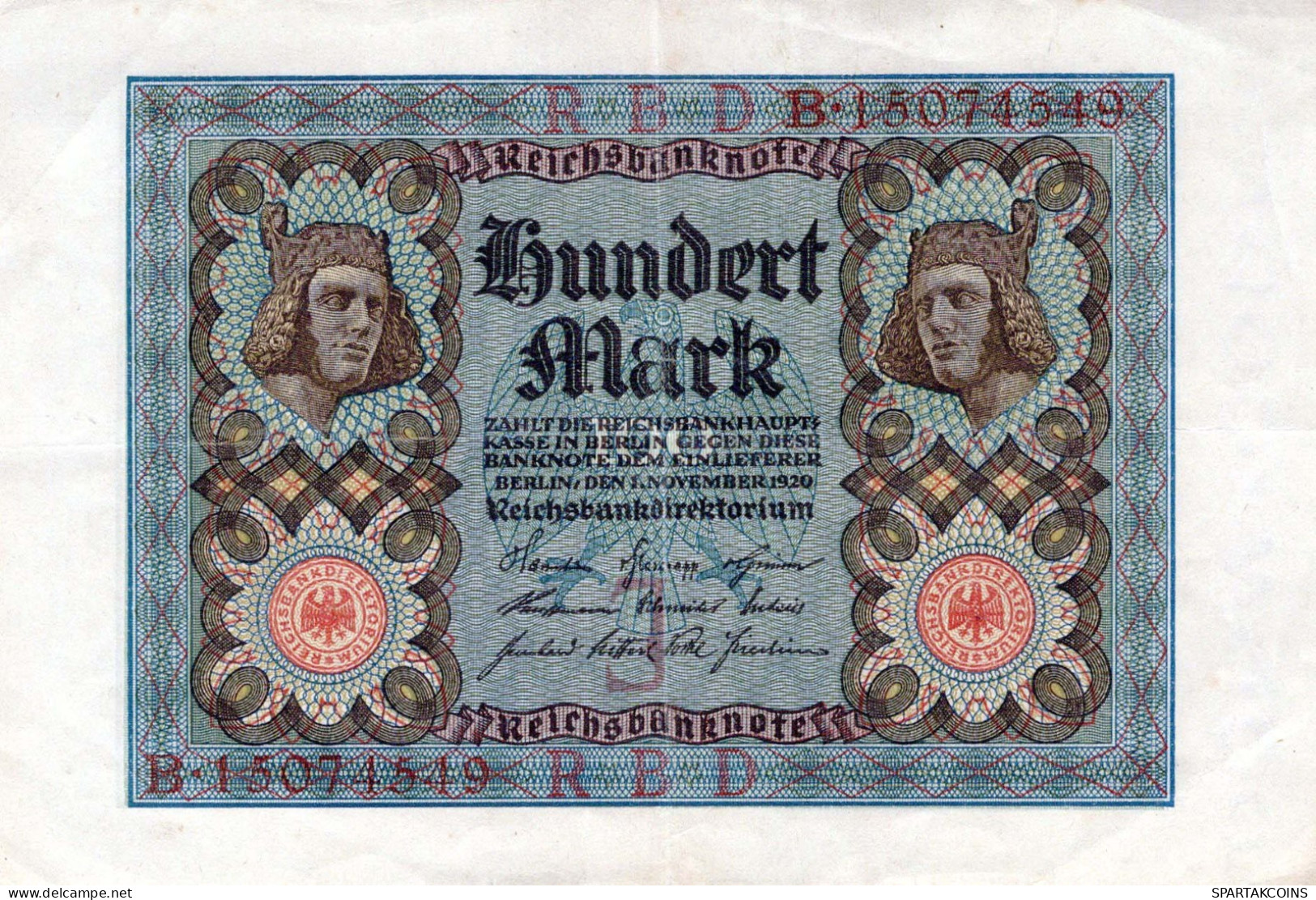 100 MARK 1920 Stadt BERLIN DEUTSCHLAND Papiergeld Banknote #PL096 - [11] Lokale Uitgaven