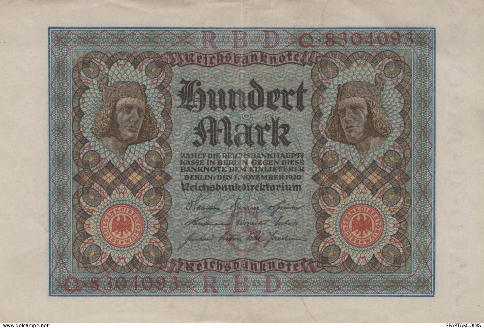 100 MARK 1920 Stadt BERLIN DEUTSCHLAND Papiergeld Banknote #PL090 - Lokale Ausgaben