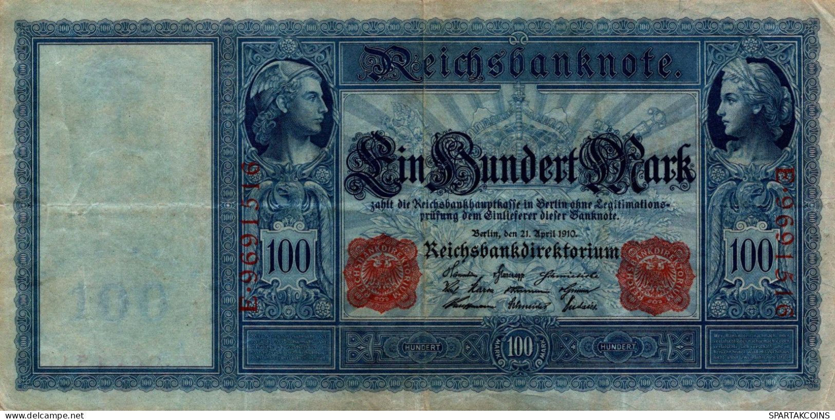 100 MARK 1910 DEUTSCHLAND Papiergeld Banknote #PL240 - Lokale Ausgaben