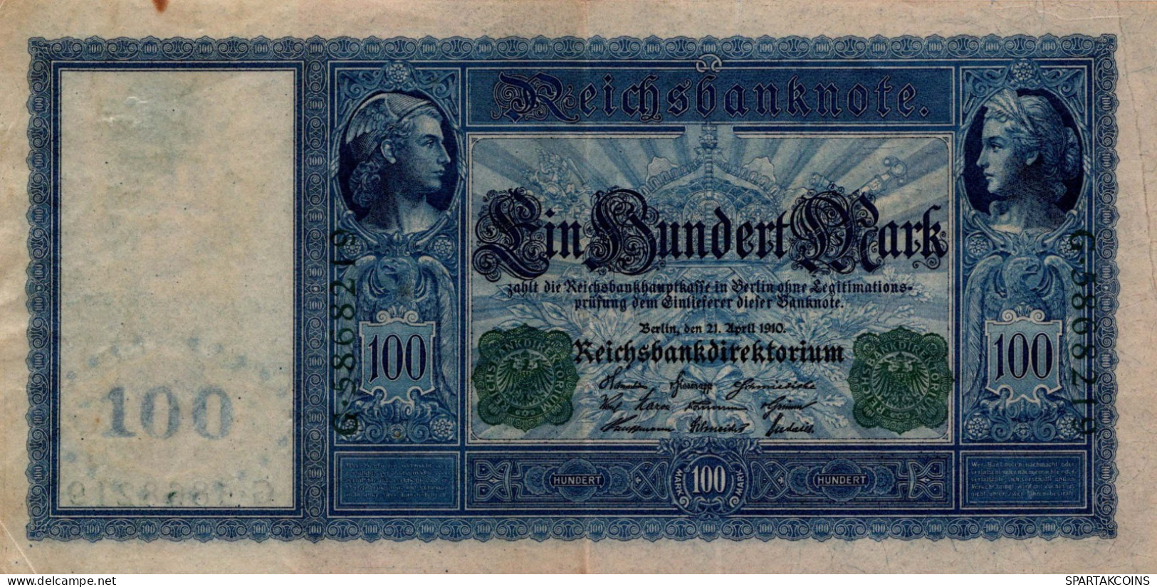100 MARK 1910 DEUTSCHLAND Papiergeld Banknote #PL234 - Lokale Ausgaben