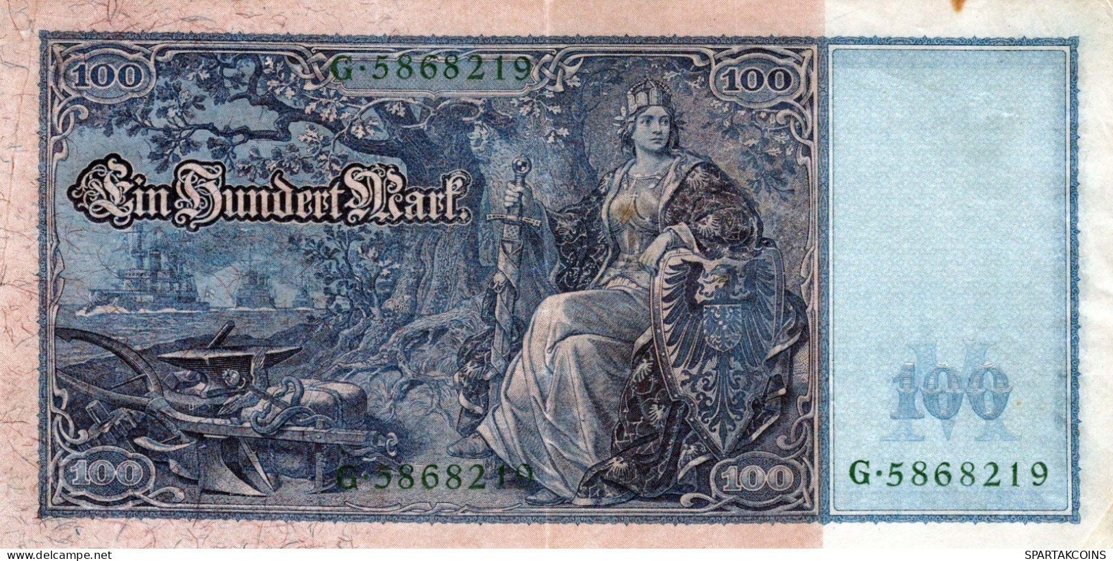 100 MARK 1910 DEUTSCHLAND Papiergeld Banknote #PL234 - [11] Lokale Uitgaven