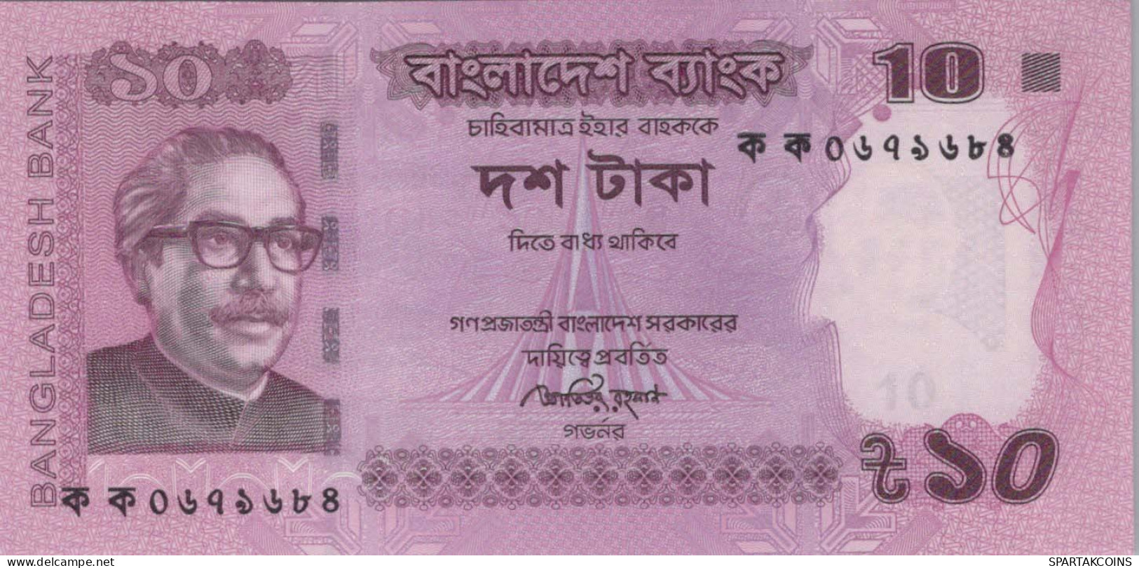 10 TAKA 2012 UNC Bangladesch Papiergeld Banknote #PK202 - Lokale Ausgaben